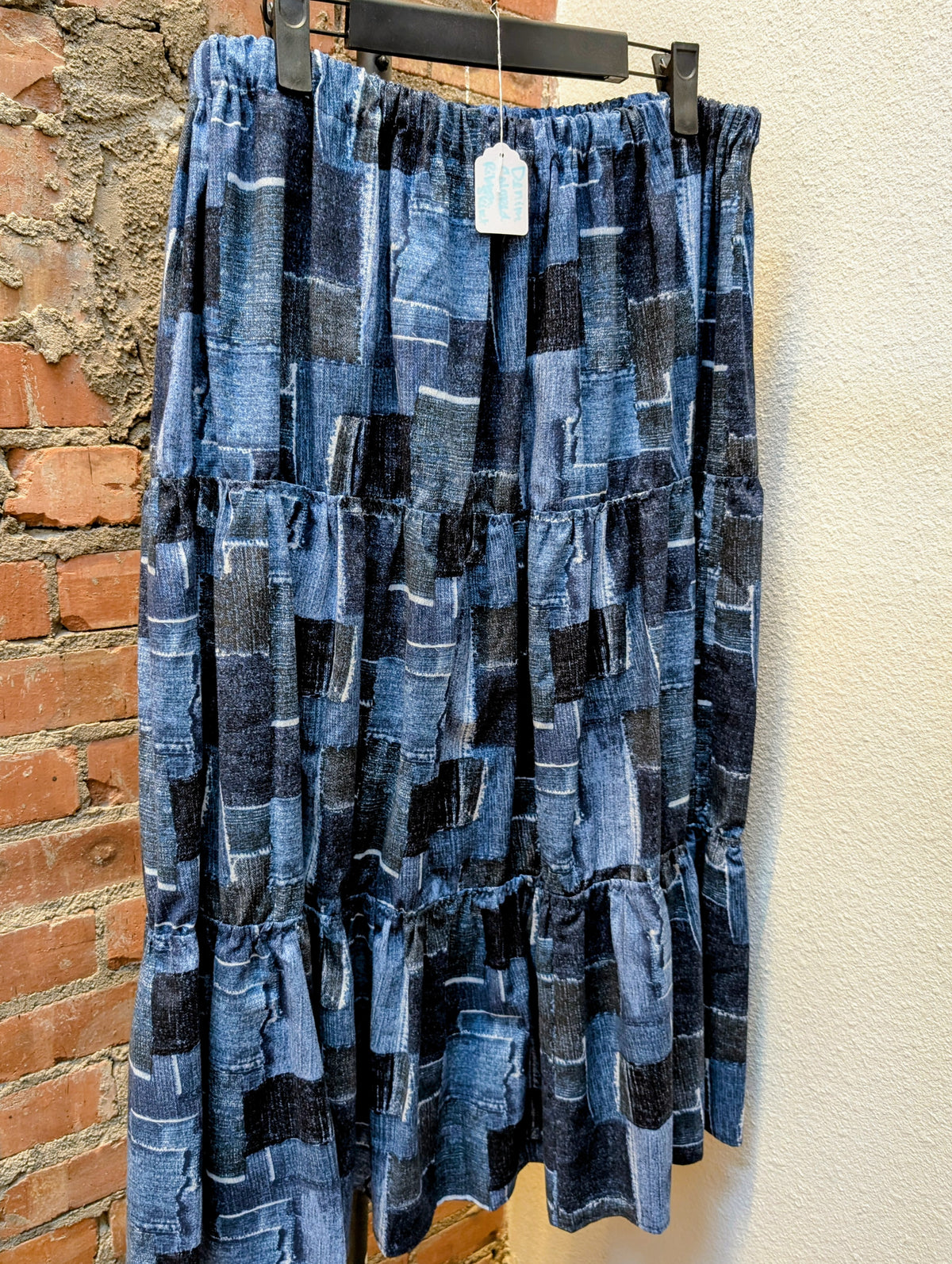 Denim Inspired Ribbon Skirt