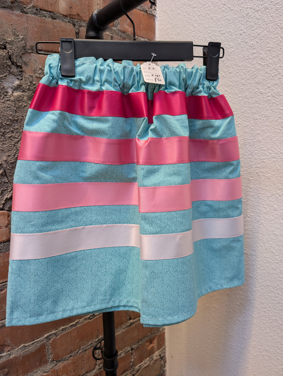 Child's Skirt with Pink Ribbon